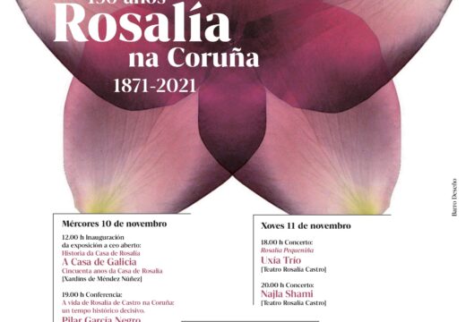 O Concello celebra cunhas xornadas os 150 anos da chegada de Rosalía de Castro á Coruña